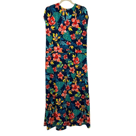 Lands' End Floral Dress - Blue and Red - Picture 2 of 13